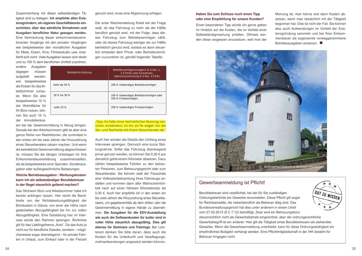 Doppelseite zu Vergütung und Fallzahl in der Berufsbetreuung
